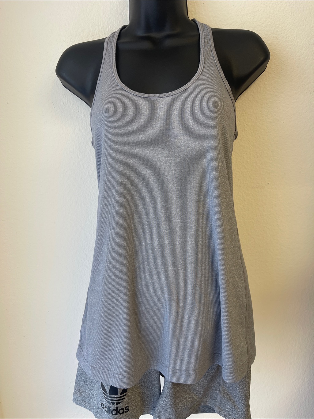 Adidas Women's Heather Gray Racerback Tank